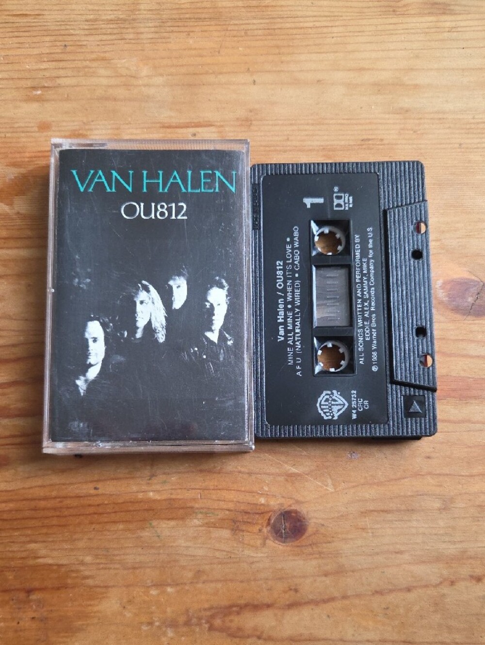 Van Halen OU812 80s Cassette Tape Warner Bros Hard Rock Album Sammy Hagar TESTED